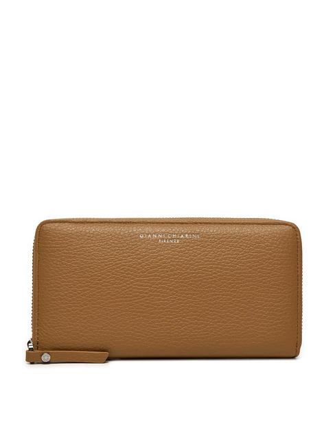 GIANNI CHIARINI WALLETS GRAIN  Portefeuille en cuir zippé limon - Portefeuilles Femme