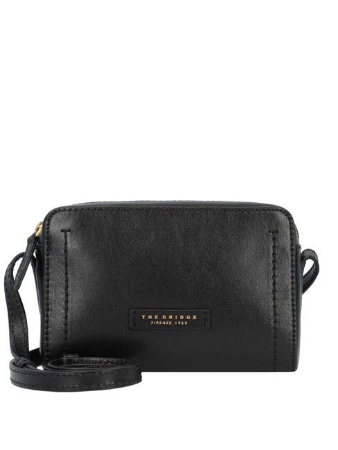 THE BRIDGE FIONA  Mini sac bandoulière, en cuir black Gold - Sacs pour Femme