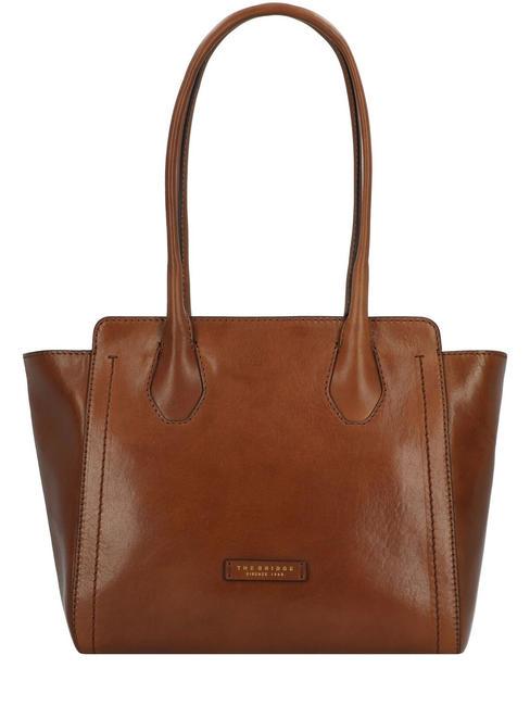 THE BRIDGE FIONA Sac cabas en cuir MARRON - Sacs pour Femme