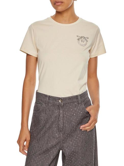 PINKO NAMBRONE T-shirt en cotton Lait blanc - T-shirt