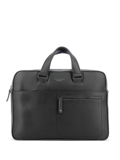 PIQUADRO DAVID Porte-documents pour ordinateur portable 15,6 ", en cuir Noir - Porte Documents Travail