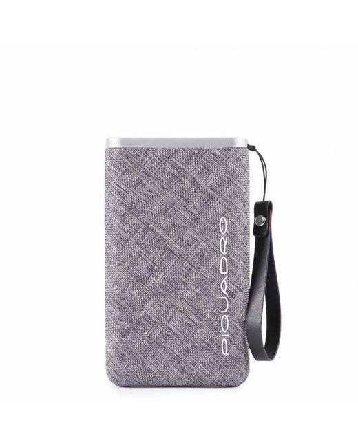 PIQUADRO BLADE Powerbank recouvert de tissu gris - Étui pour tablette & Organiseur