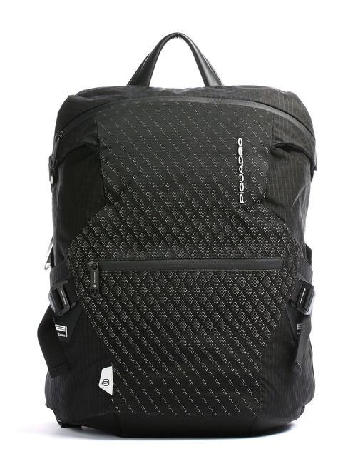 PIQUADRO PQY Sac à dos pour ordinateur portable 15,6" en tissu noir - Sacs à dos pour ordinateur portable