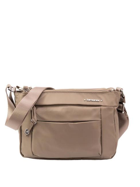 SAMSONITE MOVE 4.0 Petit sac bandoulière 3 zips gris fossile - Sacs pour Femme