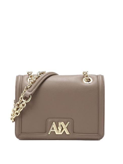 ARMANI EXCHANGE A|X METALLIC Sac convertible avec anses chaîne pisco noir - Sacs pour Femme