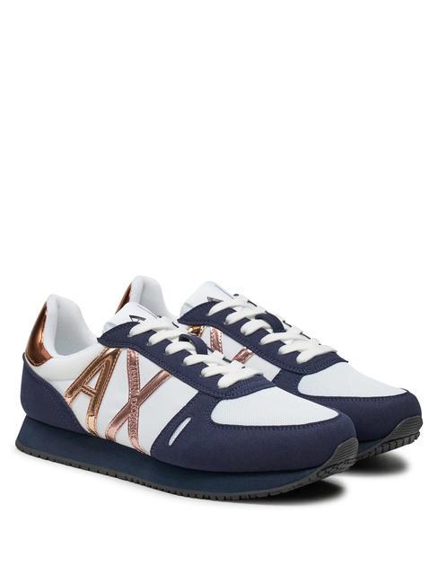 ARMANI EXCHANGE sneaker Baskets op.blanc+bleu foncé - Chaussures Femme