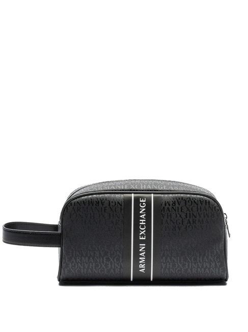 ARMANI EXCHANGE LOGO Trousse avec contraste noir noir - Trousses