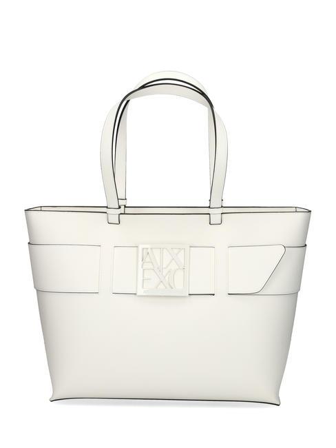 ARMANI EXCHANGE A|X BUCKLE Sac d'épaule blanc optique - Sacs pour Femme