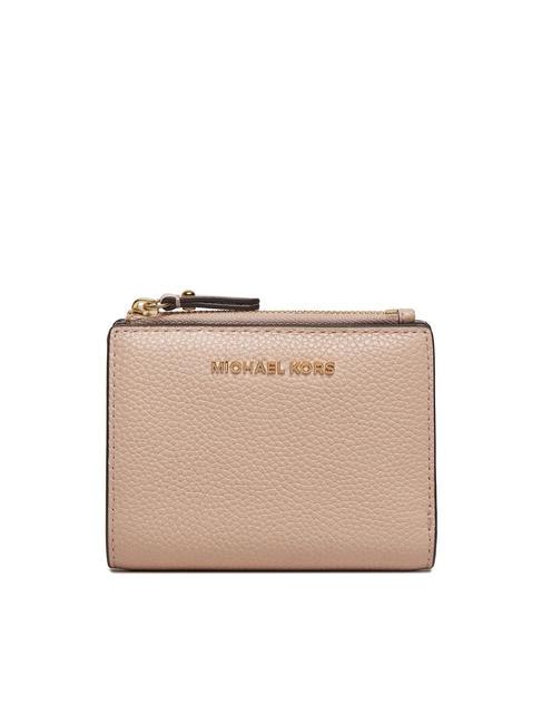 MICHAEL KORS JET SET Petit portefeuille en cuir rose tendre - Portefeuilles Femme