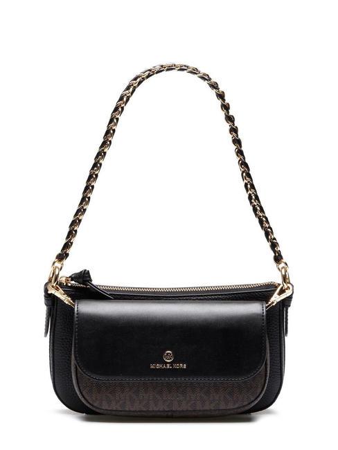 MICHAEL KORS JET SET Sac à bandoulière double marron/noir - Sacs pour Femme