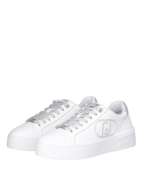 LIUJO SILVIA 93 Snakers avec logo bijou blanche - Chaussures Femme