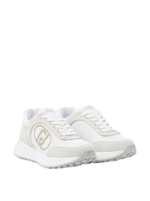 LIUJO LOLO 17 Baskets de course en daim et mesh pureté/blanc - Chaussures Femme