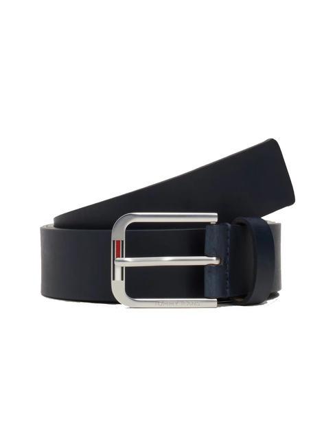 TOMMY HILFIGER TOMMY JEANS AUSTIN Ceinture en cuir marine nuit noire - Ceintures