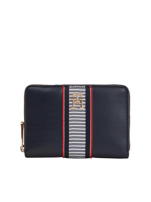 TOMMY HILFIGER FRESH Portefeuille moyen zippé autour bleu de l'espace - Portefeuilles Femme