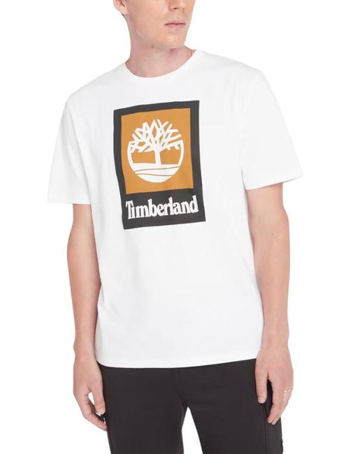 TIMBERLAND STACK LOGO T-shirt en cotton blanc - T-shirt