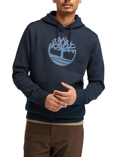 TIMBERLAND TREE LOGO Sweatshirt à capuche saphir noir - Pulls molletonnés