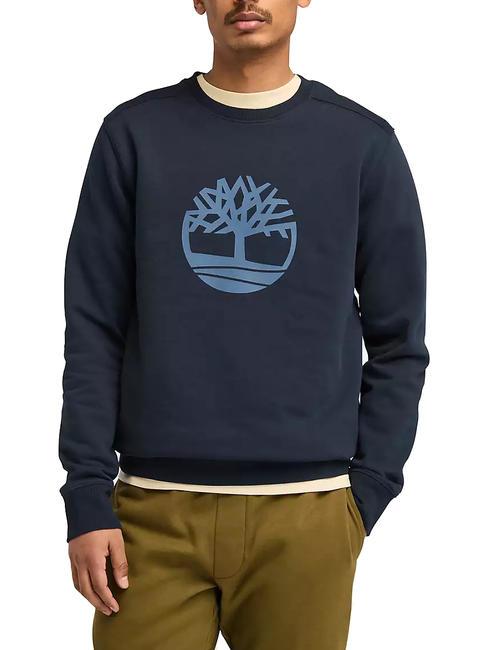 TIMBERLAND TREE LOGO Sweat col rond saphir noir - Pulls molletonnés