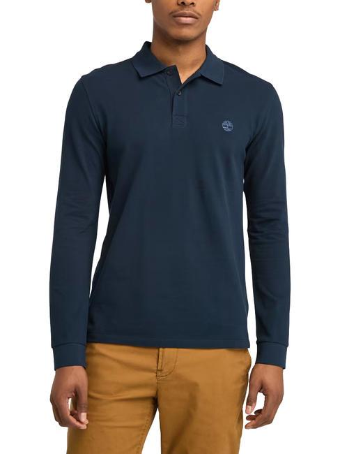 TIMBERLAND MILLERS RIVER Polo à manches longues saphir noir - chemise polo