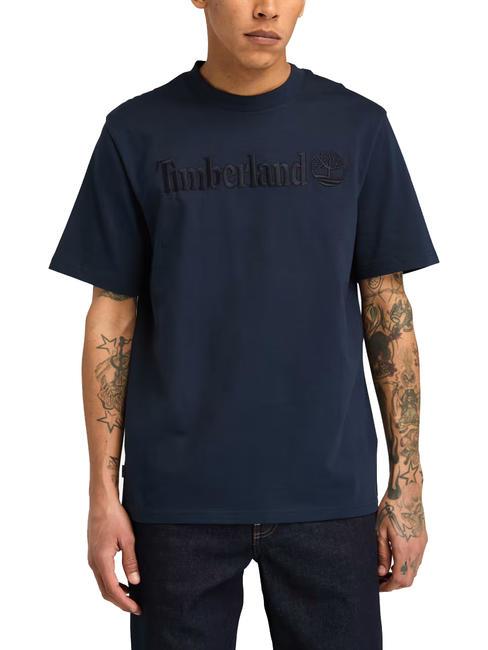 TIMBERLAND EMBROIDERY TONAL T-shirt en cotton saphir noir - T-shirt