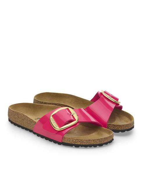 BIRKENSTOCK MADRID BIG BUCKLE Sandales et pantoufles en cuir verni fuchsia fusionné - Chaussures Femme