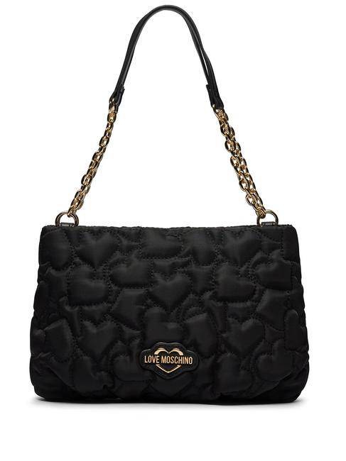 LOVE MOSCHINO QUILTED HEART Sac d'épaule Noir - Sacs pour Femme