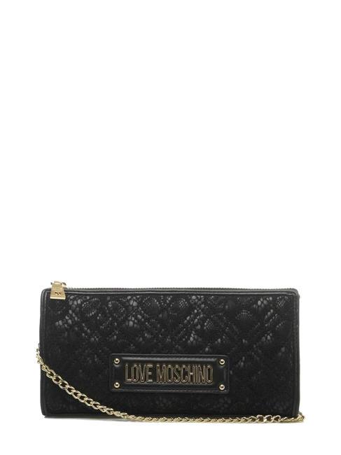 LOVE MOSCHINO QUILTED LACE Sac d'épaule Noir - Sacs pour Femme