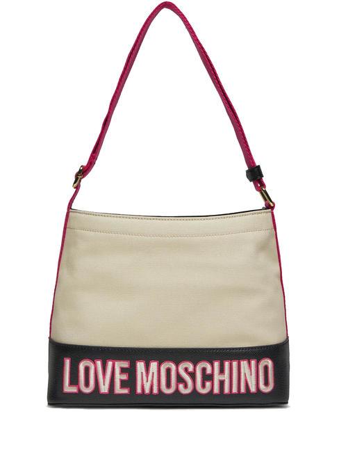 LOVE MOSCHINO FREE TIME  sac hobo fuchsia noir - Sacs pour Femme