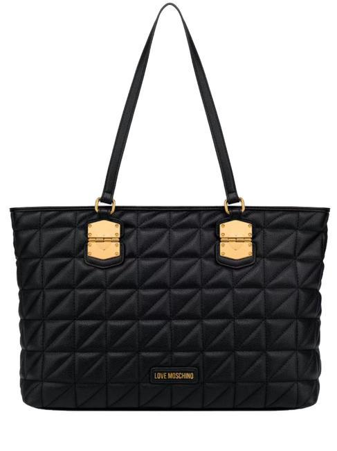 LOVE MOSCHINO CLICK HEART Sac de courses Noir - Sacs pour Femme