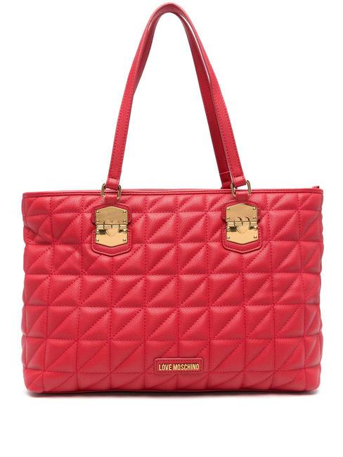 LOVE MOSCHINO CLICK HEART Sac de courses ROUGE - Sacs pour Femme