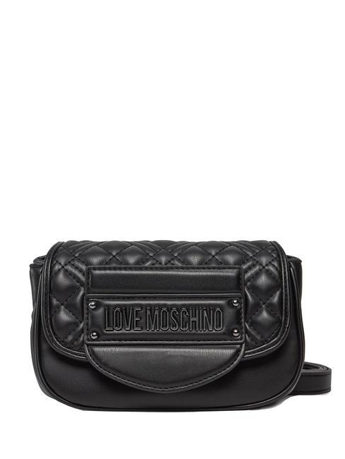 LOVE MOSCHINO QUILTED TAB  Mini sac à bandoulière Noir - Sacs pour Femme