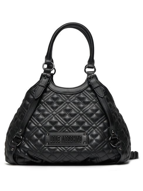 LOVE MOSCHINO QUILTED Gold Sac à main, avec bandoulière Noir - Sacs pour Femme