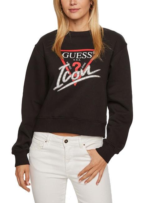 GUESS ICON Sweat-shirt à col rond jetbla - Sweat-shirts pour femmes