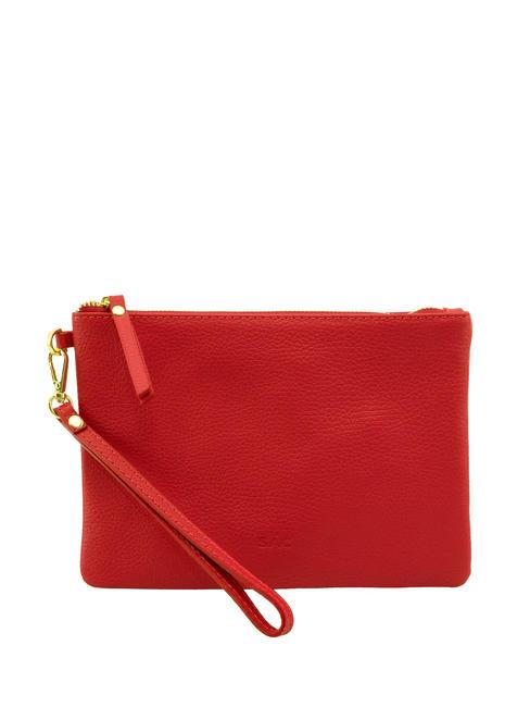 LESAC ROBERTA Pochette en cuir Dollar rouge - Sacs pour Femme