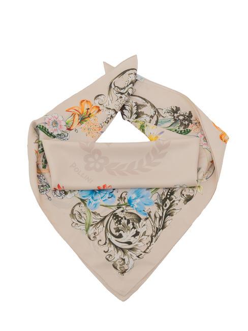 POLLINI FLOWERS TWILL Foulard beige - Écharpes