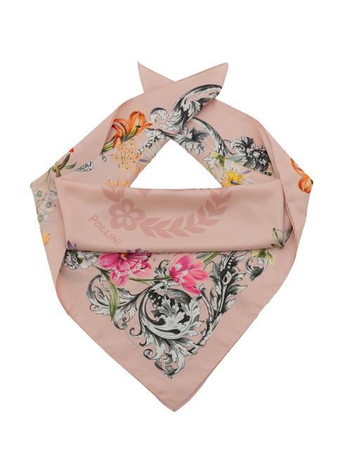 POLLINI FLOWERS TWILL Foulard rose - Écharpes