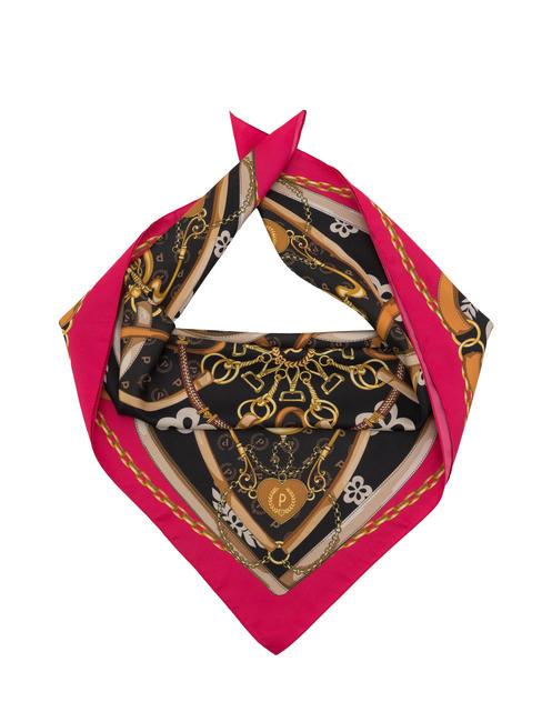 POLLINI HEARTS TWILL Foulard fuchsia/noir - Écharpes