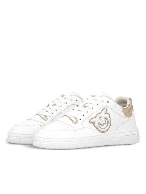 PINKO MANDY Baskets blanc/or clair - Chaussures Femme