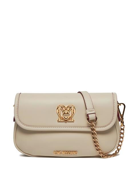 LOVE MOSCHINO TURN LOCK  Petit sac bandoulière Ivoire - Sacs pour Femme