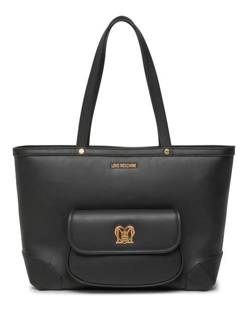 LOVE MOSCHINO TURN LOCK Sac de courses Noir - Sacs pour Femme