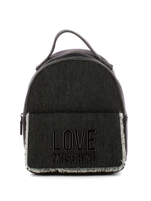 LOVE MOSCHINO DENIM  Sac à dos en jean Noir - Sacs pour Femme