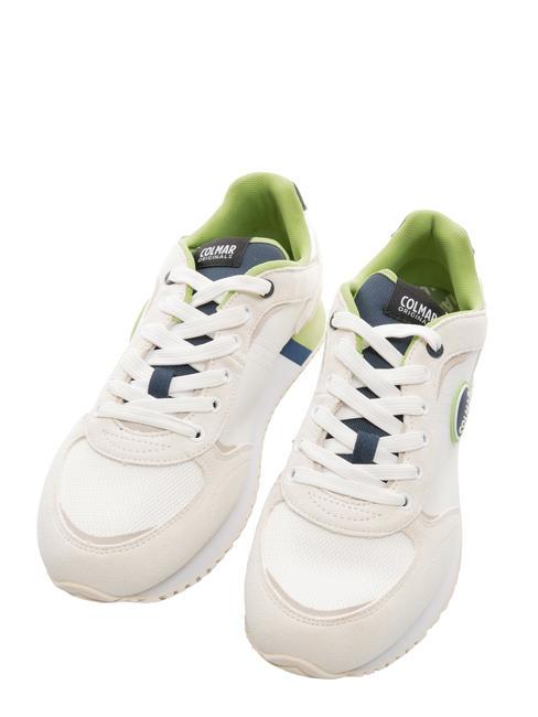 COLMAR TRAVIS PLUS COLORS Baskets blanc-marine-vert - Chaussures unisexe