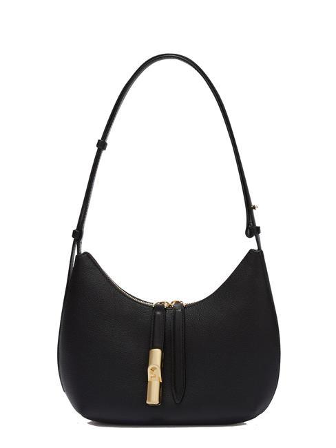 FURLA GOCCIA Sac bandoulière en cuir martelé Noir - Sacs pour Femme