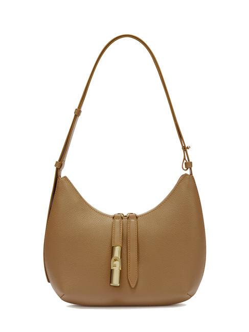 FURLA GOCCIA Sac bandoulière en cuir martelé désert - Sacs pour Femme