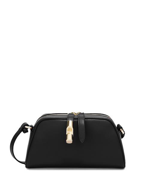 FURLA GOCCIA Petit sac bandoulière en cuir Noir - Sacs pour Femme