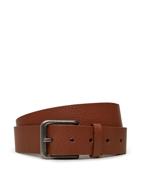 CALVIN KLEIN CK JEANS CLASSIC  Ceinture en cuir réglable Cognac - Ceintures