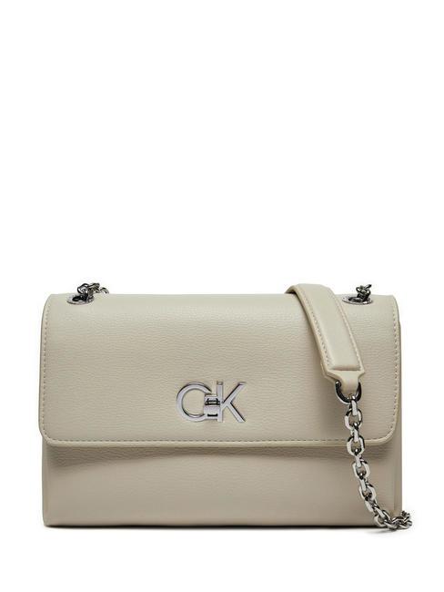 CALVIN KLEIN RE-LOCK  Sac bandoulière/épaule matin gris - Sacs pour Femme