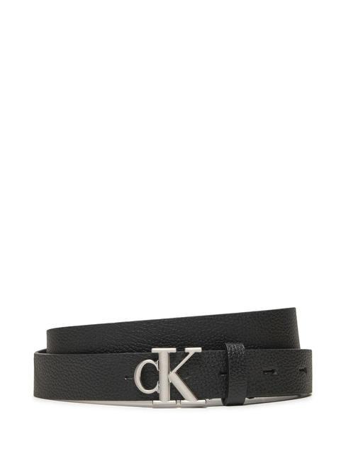 CALVIN KLEIN CK JEANS MONOGRAM  Ceinture en cuir fabriquée en Italie pvh noir - Ceintures