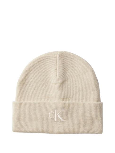 CALVIN KLEIN CK JEANS MONOGRAM EMBRO  Bonnet en polyester recyclé bouleau - Écharpes