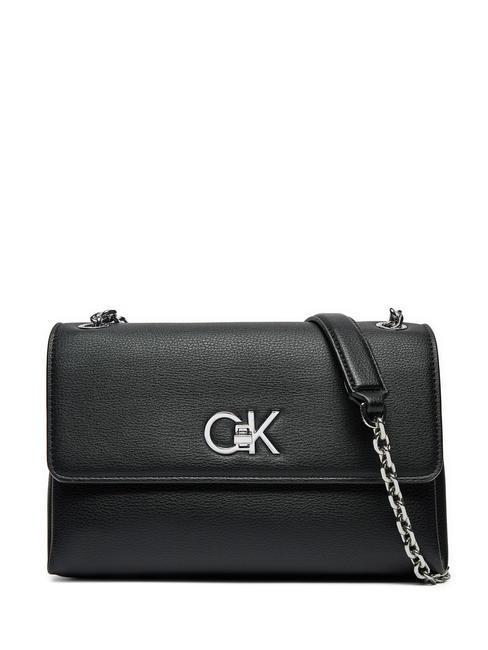 CALVIN KLEIN RE-LOCK  Sac bandoulière/épaule ck noir - Sacs pour Femme