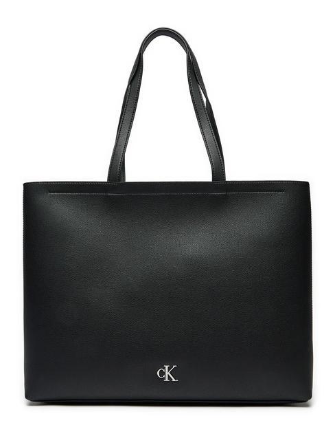 CALVIN KLEIN CK JEANS MINIMAL MONOGRAM Tote Sac d'épaule pvh noir - Sacs pour Femme